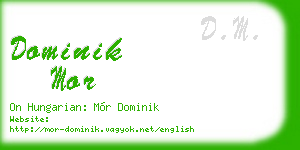 dominik mor business card