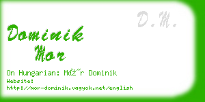 dominik mor business card